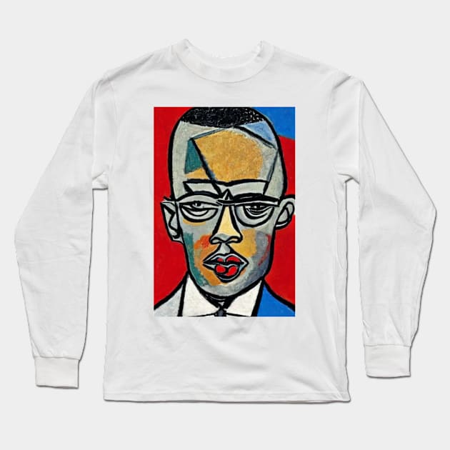 Malcolm X Long Sleeve T-Shirt by AbstractPlace